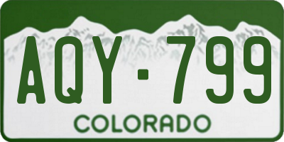 CO license plate AQY799