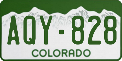 CO license plate AQY828