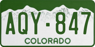 CO license plate AQY847