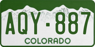 CO license plate AQY887