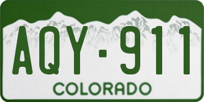CO license plate AQY911