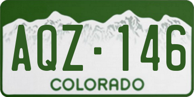 CO license plate AQZ146