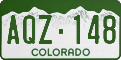 CO license plate AQZ148