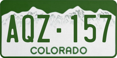 CO license plate AQZ157