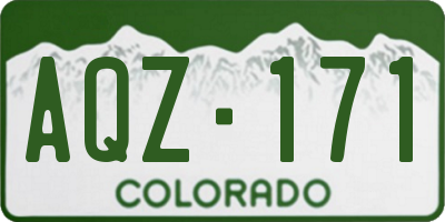 CO license plate AQZ171