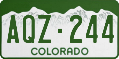 CO license plate AQZ244