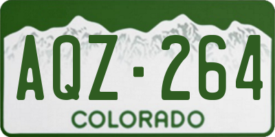 CO license plate AQZ264