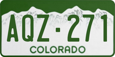 CO license plate AQZ271