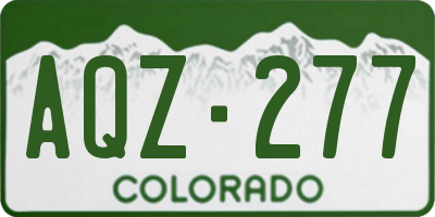 CO license plate AQZ277