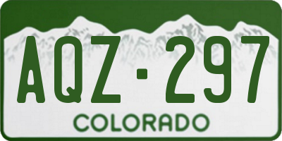 CO license plate AQZ297