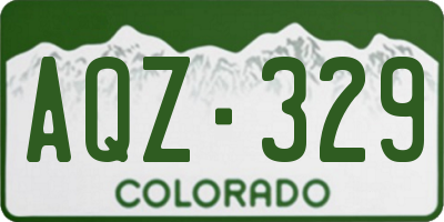 CO license plate AQZ329