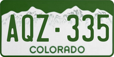 CO license plate AQZ335