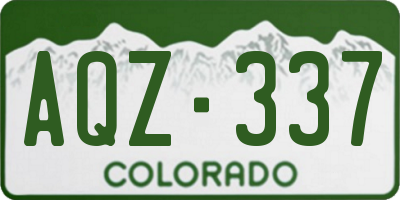 CO license plate AQZ337