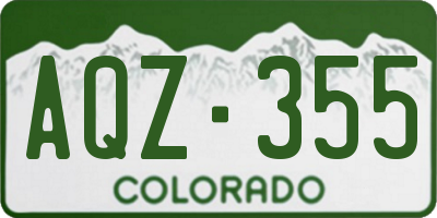 CO license plate AQZ355