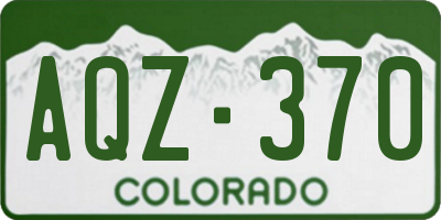 CO license plate AQZ370