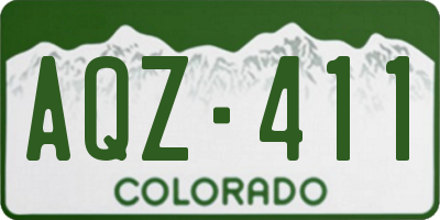 CO license plate AQZ411