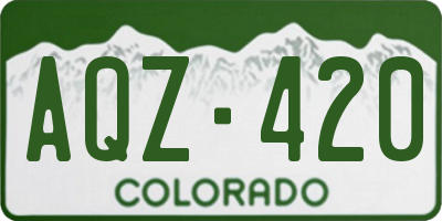 CO license plate AQZ420