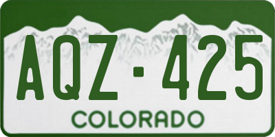 CO license plate AQZ425