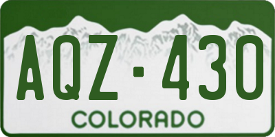 CO license plate AQZ430