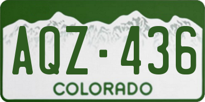 CO license plate AQZ436