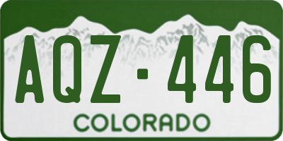 CO license plate AQZ446