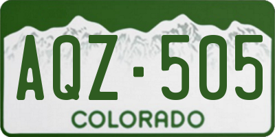 CO license plate AQZ505