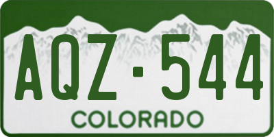 CO license plate AQZ544