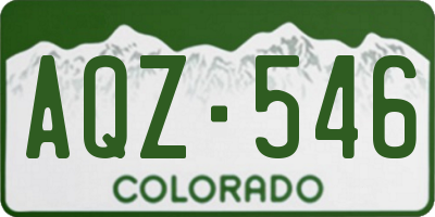 CO license plate AQZ546