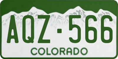 CO license plate AQZ566