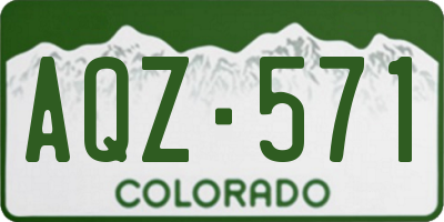 CO license plate AQZ571