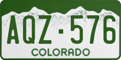 CO license plate AQZ576