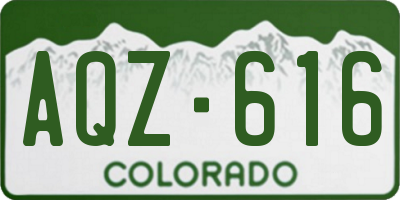 CO license plate AQZ616
