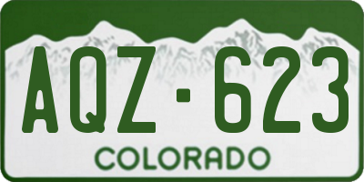 CO license plate AQZ623