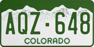 CO license plate AQZ648