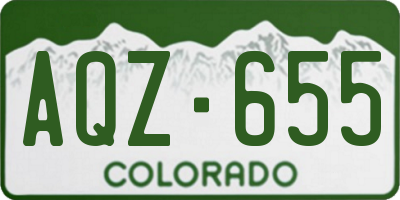 CO license plate AQZ655