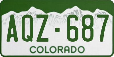 CO license plate AQZ687