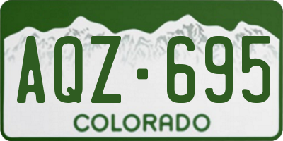 CO license plate AQZ695