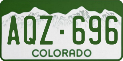 CO license plate AQZ696