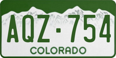 CO license plate AQZ754