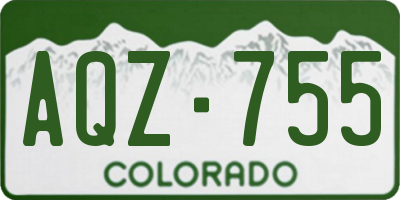 CO license plate AQZ755