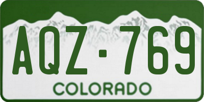 CO license plate AQZ769