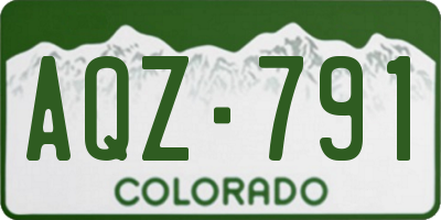 CO license plate AQZ791