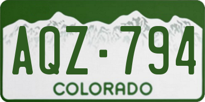 CO license plate AQZ794
