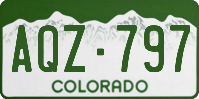 CO license plate AQZ797