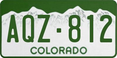 CO license plate AQZ812