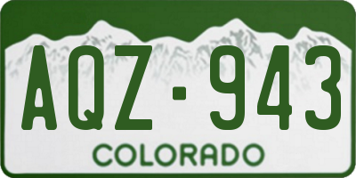 CO license plate AQZ943