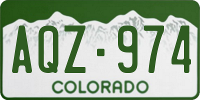 CO license plate AQZ974