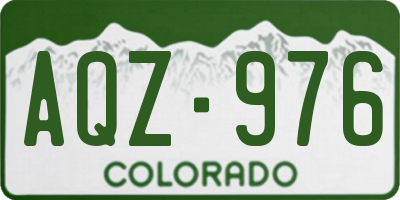 CO license plate AQZ976