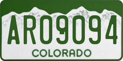 CO license plate AR09094