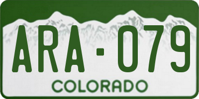 CO license plate ARA079